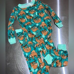 Little Sleepies sleepy Sloth 2 Piece Set Green